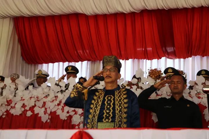 Upacara memperingati HUT RI ke 80 Di Paianan